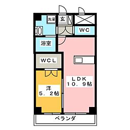 ソレイユ・ルヴァン 1LDKの間取図画像