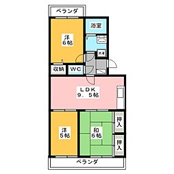 メゾン・ド・エソール1 3LDKの間取図画像