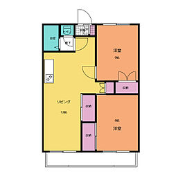メゾンおおたけ 2LDKの間取図画像