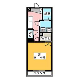 ガーデン山王台 1Kの間取図画像
