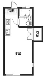 コーポK ワンルームの間取図画像