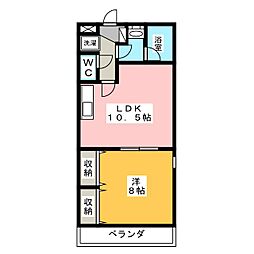 ヴィブレエクセレンス 1LDKの間取図画像