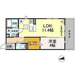 ヴィアルCITY沼津 1LDKの間取図画像