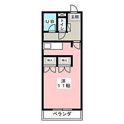 ハイグレースM 1Kの間取図画像