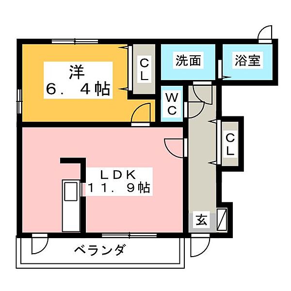 サンリット・蓮 ｜静岡県藤枝市若王子３丁目(賃貸アパート1LDK・1階・45.12㎡)の写真 その2