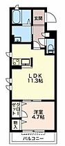 グランディールＤ  ｜ 静岡県藤枝市水守２丁目（賃貸マンション1LDK・3階・41.51㎡） その2