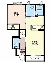 ジャルディーノ・Ｔ　Ａ  ｜ 静岡県島田市御仮屋町（賃貸アパート1LDK・1階・43.05㎡） その2