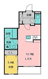 間取図画像 1LDK