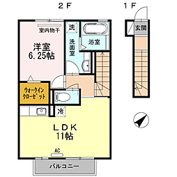 ARCVILLA 1LDKの間取図画像