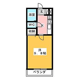フォルテ 1Kの間取図画像