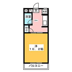BSマンションα 1DKの間取図画像