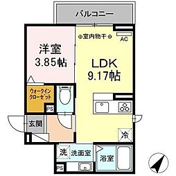 シャトー・イン・ハーモニー2 1LDKの間取図画像