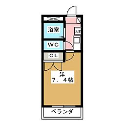 アパート 1Kの間取図画像