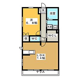 MAISONGION 1LDKの間取図画像