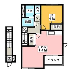ヴェントフィールド 1LDKの間取図画像