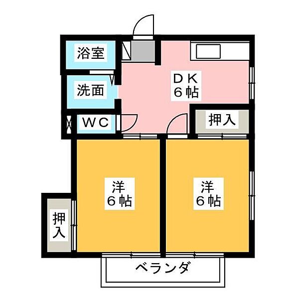 ハイツ住吉　I ｜静岡県掛川市大池(賃貸アパート2DK・1階・42.12㎡)の写真 その2