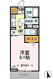 フロンティアAH 1Kの間取図画像