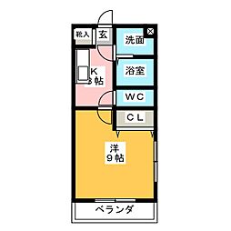 SYLPH・K 1Kの間取図画像
