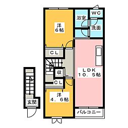 ペガサス・23 2LDKの間取図画像