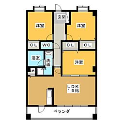ラフィーネ掛川c3 3LDKの間取図画像