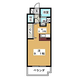 VentVert46 1Kの間取図画像