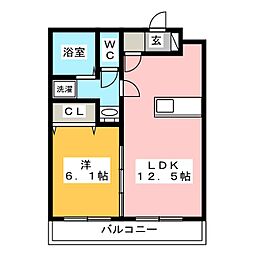 GrandCinq 1LDKの間取図画像
