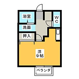 メゾン・ド・ブランA 1Kの間取図画像