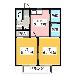 コーポS 2Kの間取図画像