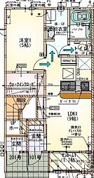 LOTUS成滝 1LDKの間取図画像