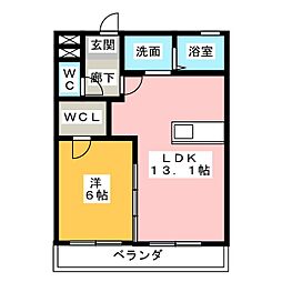 ベタニア 1LDKの間取図画像