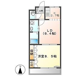 コンフォース 1LDKの間取図画像