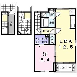 グランモンターニュ 1LDKの間取図画像