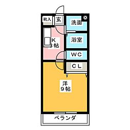 SYLPH・K 1Kの間取図画像