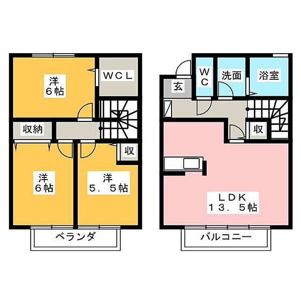 グラシューズ．Ｒ ｜静岡県富士市中里(賃貸テラスハウス3LDK・1階・78.93㎡)の写真 その2