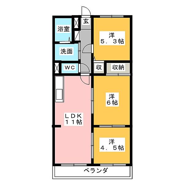アビタシオン ｜静岡県富士市中里(賃貸マンション3LDK・1階・57.20㎡)の写真 その2