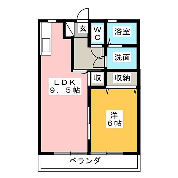 ディアコートI ｜静岡県富士市今泉(賃貸アパート1LDK・2階・40.33㎡)の写真 その2