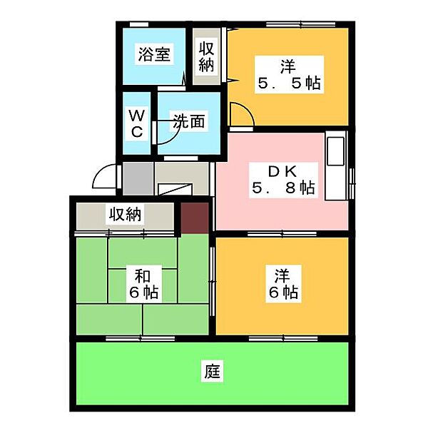 ヴィラ千日　Ａ ｜静岡県富士市今泉(賃貸アパート3DK・1階・50.00㎡)の写真 その2
