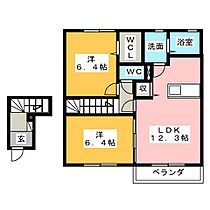 2ＣＶ駿河台　Ｄ  ｜ 静岡県富士市今泉（賃貸アパート2LDK・2階・61.54㎡） その2