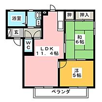 ミラージュＢ  ｜ 静岡県富士市北松野（賃貸アパート2LDK・1階・50.60㎡） その2