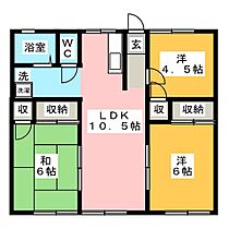 シティハイムリバティＡ  ｜ 静岡県富士市五貫島（賃貸アパート3LDK・1階・58.32㎡） その2