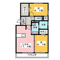 ポルトボヌールA  ｜ 静岡県富士市伝法（賃貸アパート2LDK・2階・58.37㎡） その2