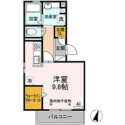 ルーモ ワンルームの間取図画像