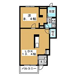 ネオアドバンス 1LDKの間取図画像
