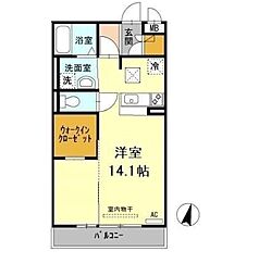 プロシード-3 ワンルームの間取図画像