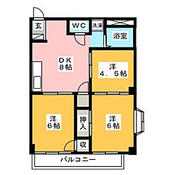 和希チヨダ 3DKの間取図画像