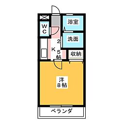 レトアメゾネット 1Kの間取図画像