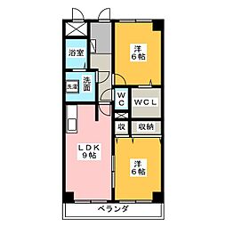 アドバンス 2LDKの間取図画像