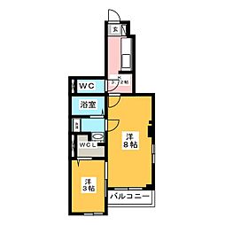 メゾン・ド・ロワイヤルフジ 1Kの間取図画像