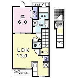 クリスタルレジデンス 1LDKの間取図画像