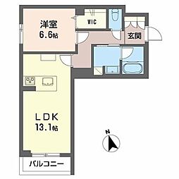 グランメゾン平垣 1LDKの間取図画像